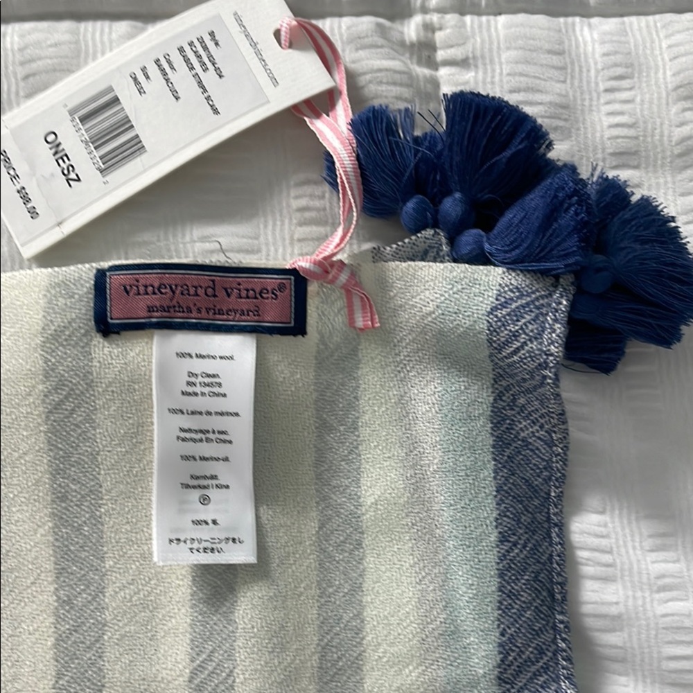 Vineyard Vines Striped Scarf with Tassels